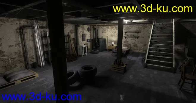 FG Dusty Basement With Poses For Genesis 8 Female(s)模型的图片9