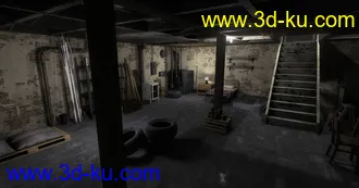 3D打印模型FG Dusty Basement With Poses For Genesis 8 Female(s)的图片