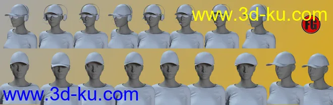 FG Gamer Jammies Outfit for Genesis 8 Female(s)模型的图片5
