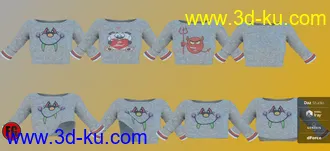 3D打印模型FG Gamer Jammies Outfit for Genesis 8 Female(s)的图片