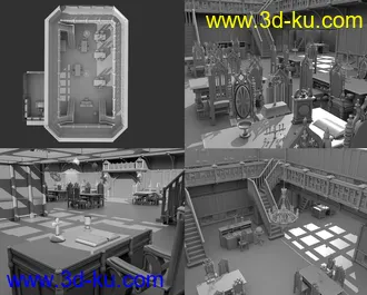 3D打印模型FG Gothic Library的图片