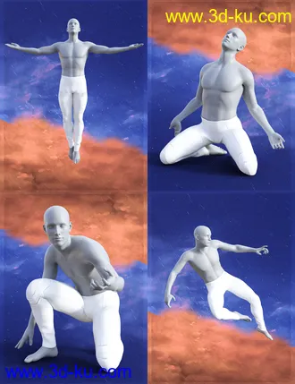 3D打印模型Fire vs Ice Poses for Genesis 8 Male的图片