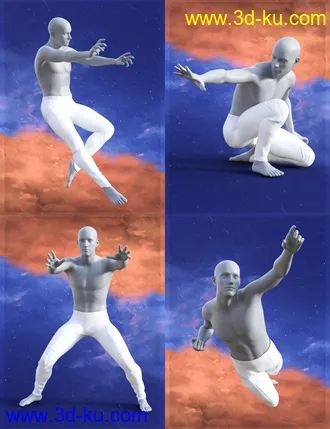 3D打印模型Fire vs Ice Poses for Genesis 8 Male的图片