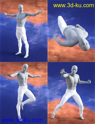 3D打印模型Fire vs Ice Poses for Genesis 8 Male的图片