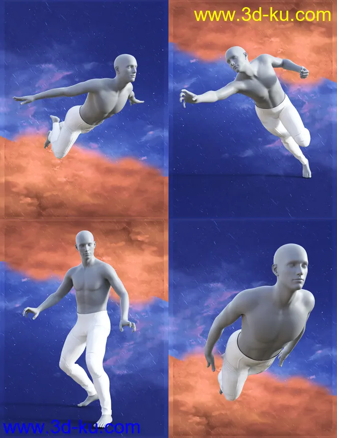 Fire vs Ice Poses for Genesis 8 Male模型的图片6