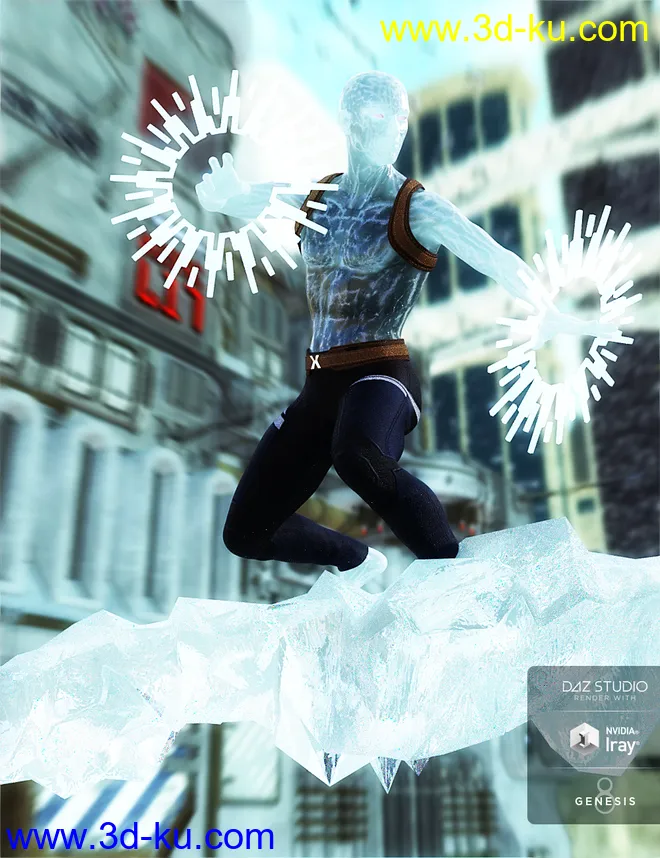 Fire vs Ice Poses for Genesis 8 Male模型的图片7