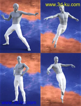 3D打印模型Fire vs Ice Poses for Genesis 8 Male的图片