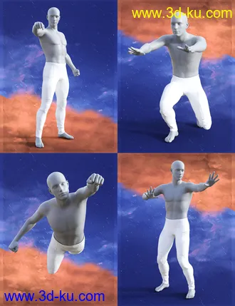 3D打印模型Fire vs Ice Poses for Genesis 8 Male的图片