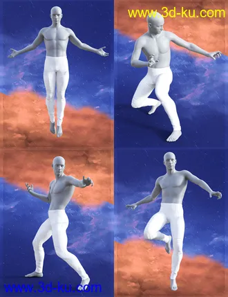 3D打印模型Fire vs Ice Poses for Genesis 8 Male的图片