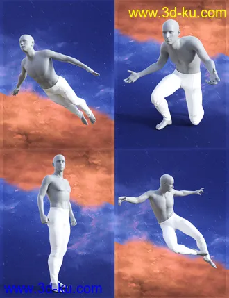 3D打印模型Fire vs Ice Poses for Genesis 8 Male的图片