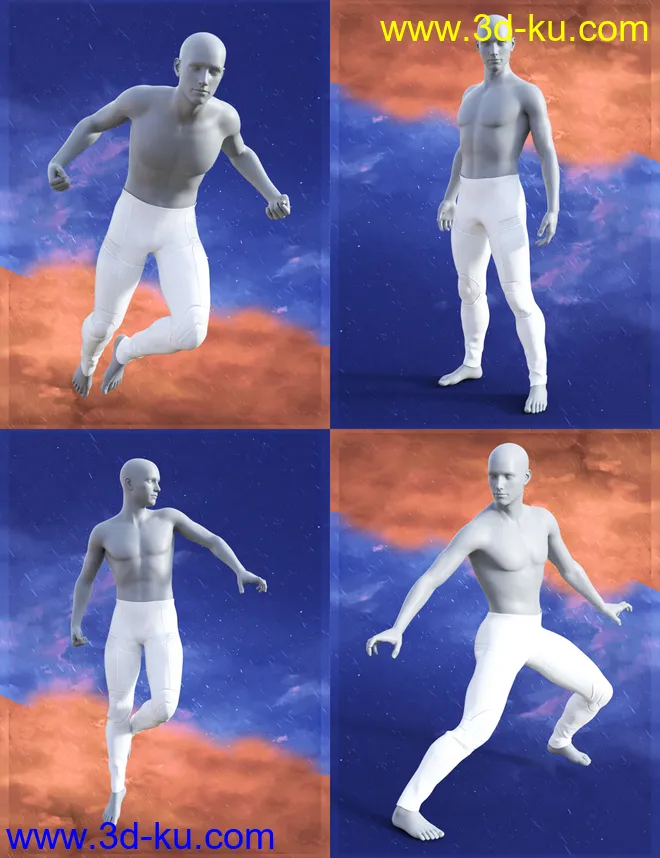 Fire vs Ice Poses for Genesis 8 Male模型的图片14