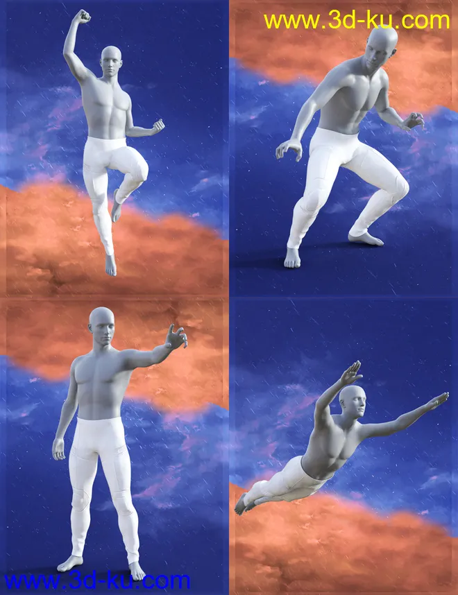Fire vs Ice Poses for Genesis 8 Male模型的图片15