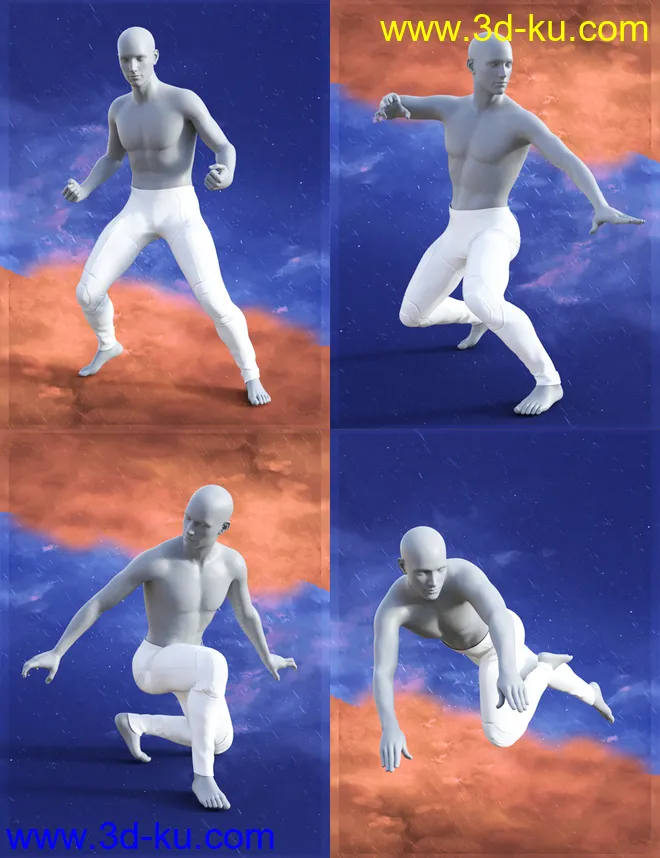 Fire vs Ice Poses for Genesis 8 Male模型的图片16