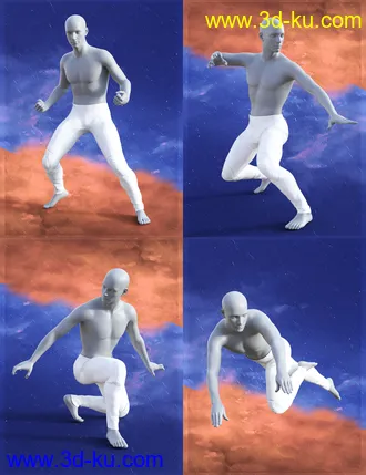 3D打印模型Fire vs Ice Poses for Genesis 8 Male的图片