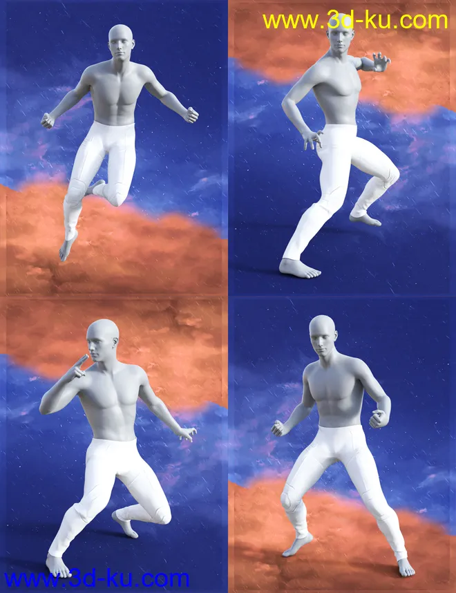 Fire vs Ice Poses for Genesis 8 Male模型的图片17