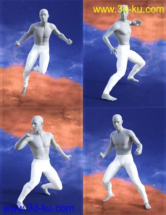 3D打印模型Fire vs Ice Poses for Genesis 8 Male的图片