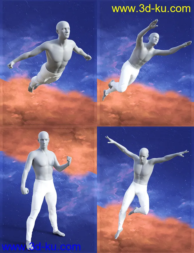 Fire vs Ice Poses for Genesis 8 Male模型的图片18