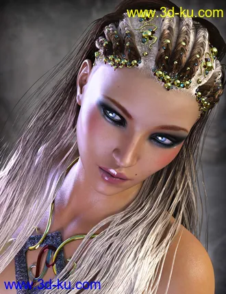 3D打印模型FireGem Hair for Genesis 3 Female(s) and Genesis 2 Female(s)的图片