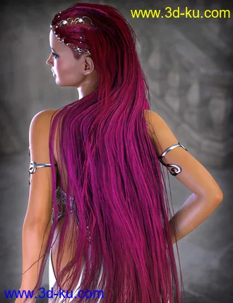 3D打印模型FireGem Hair for Genesis 3 Female(s) and Genesis 2 Female(s)的图片
