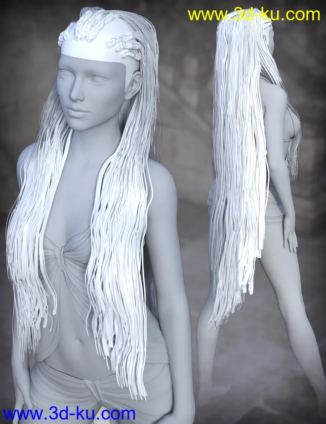 FireGem Hair for Genesis 3 Female(s) and Genesis 2 Female(s)模型的图片8