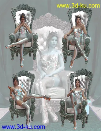 3D打印模型For A Queen Poses for Genesis 8 Female的图片
