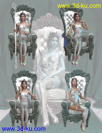 3D打印模型For A Queen Poses for Genesis 8 Female的图片