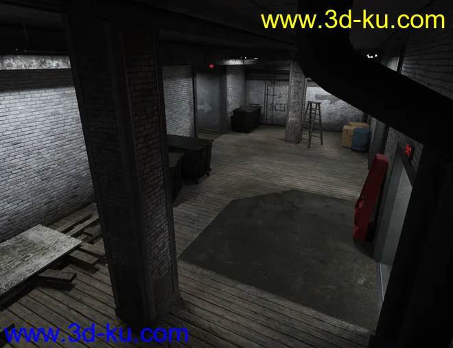 Freight Elevator and Basement模型的图片3