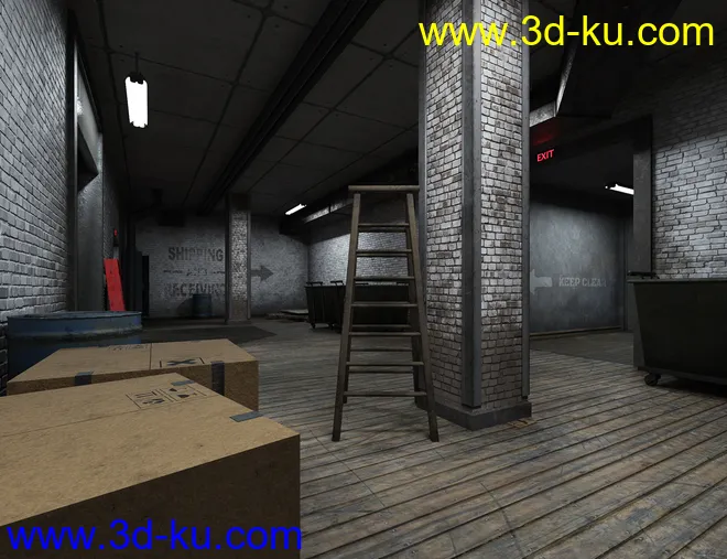 Freight Elevator and Basement模型的图片4