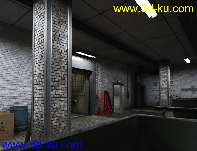 Freight Elevator and Basement模型的图片5