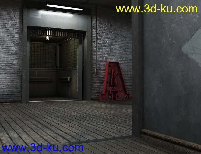 Freight Elevator and Basement模型的图片6