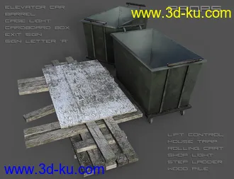 3D打印模型Freight Elevator and Basement的图片