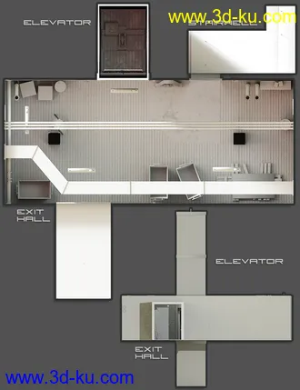 3D打印模型Freight Elevator and Basement的图片