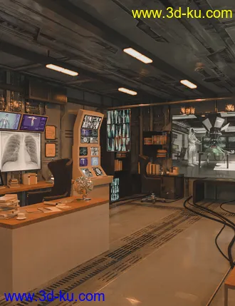 3D打印模型Futuristic Rustic Office的图片