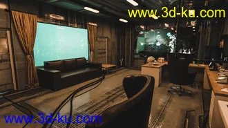 3D打印模型Futuristic Rustic Office的图片