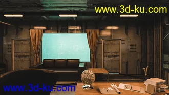 3D打印模型Futuristic Rustic Office的图片