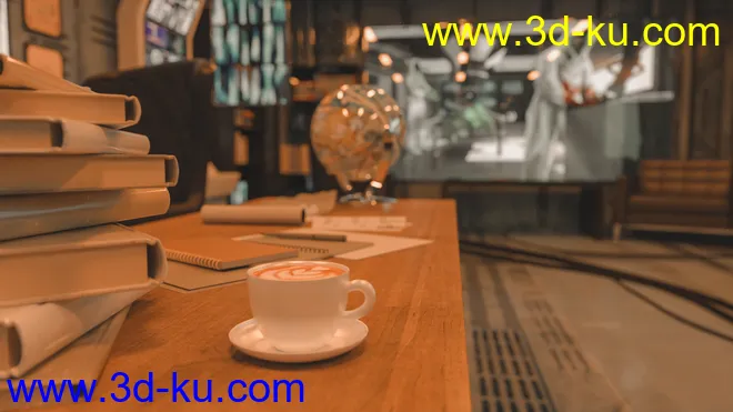 Futuristic Rustic Office模型的图片7