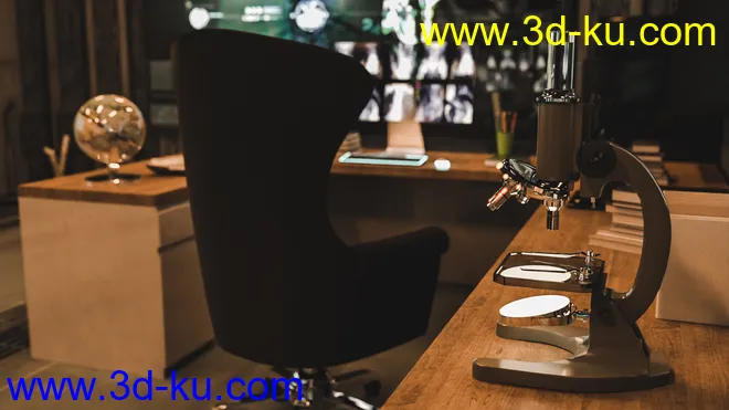 Futuristic Rustic Office模型的图片8