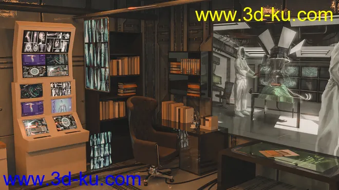 Futuristic Rustic Office模型的图片9