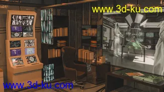 3D打印模型Futuristic Rustic Office的图片