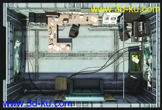 3D打印模型Futuristic Rustic Office的图片