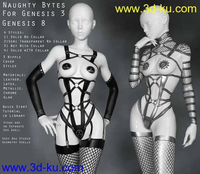 G3-G8 NaughtyBytes Bodyglove Set模型的图片1