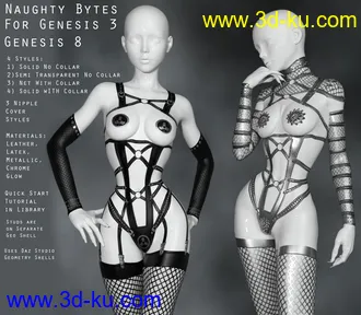 3D打印模型G3-G8 NaughtyBytes Bodyglove Set的图片