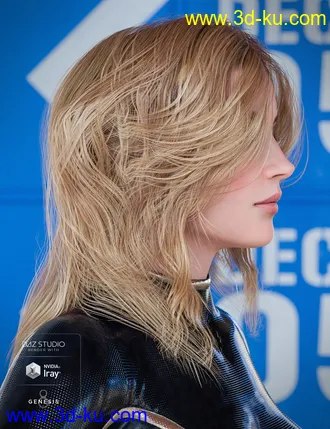 3D打印模型Geo Hair for Genesis 8 Female(s)的图片