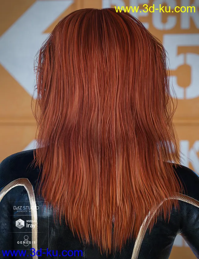 Geo Hair for Genesis 8 Female(s)模型的图片5