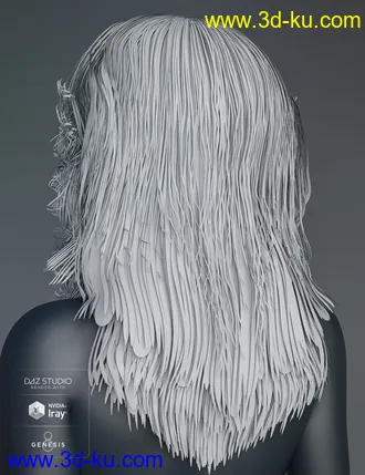 3D打印模型Geo Hair for Genesis 8 Female(s)的图片