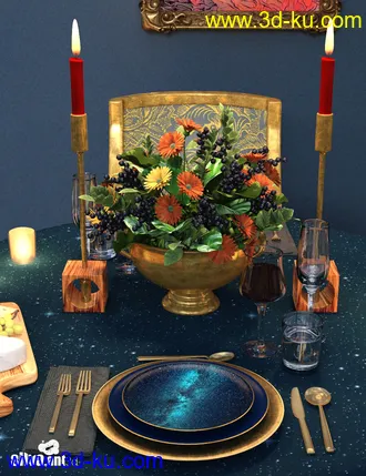 3D打印模型Gilded Night Table Set的图片