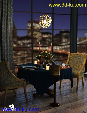 3D打印模型Gilded Night Table Set的图片