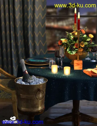 3D打印模型Gilded Night Table Set的图片