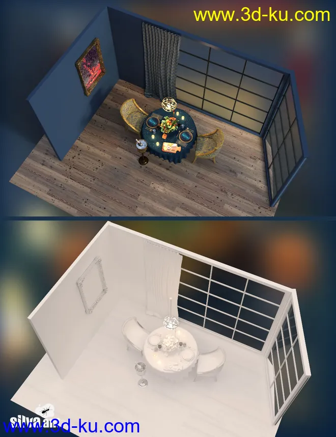 Gilded Night Table Set模型的图片7