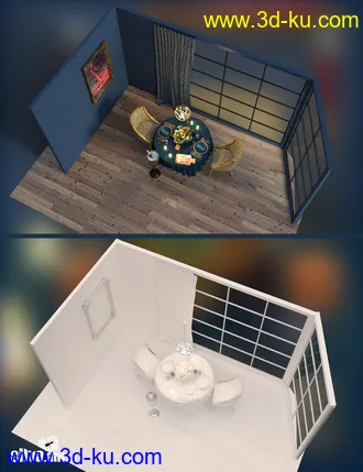 3D打印模型Gilded Night Table Set的图片
